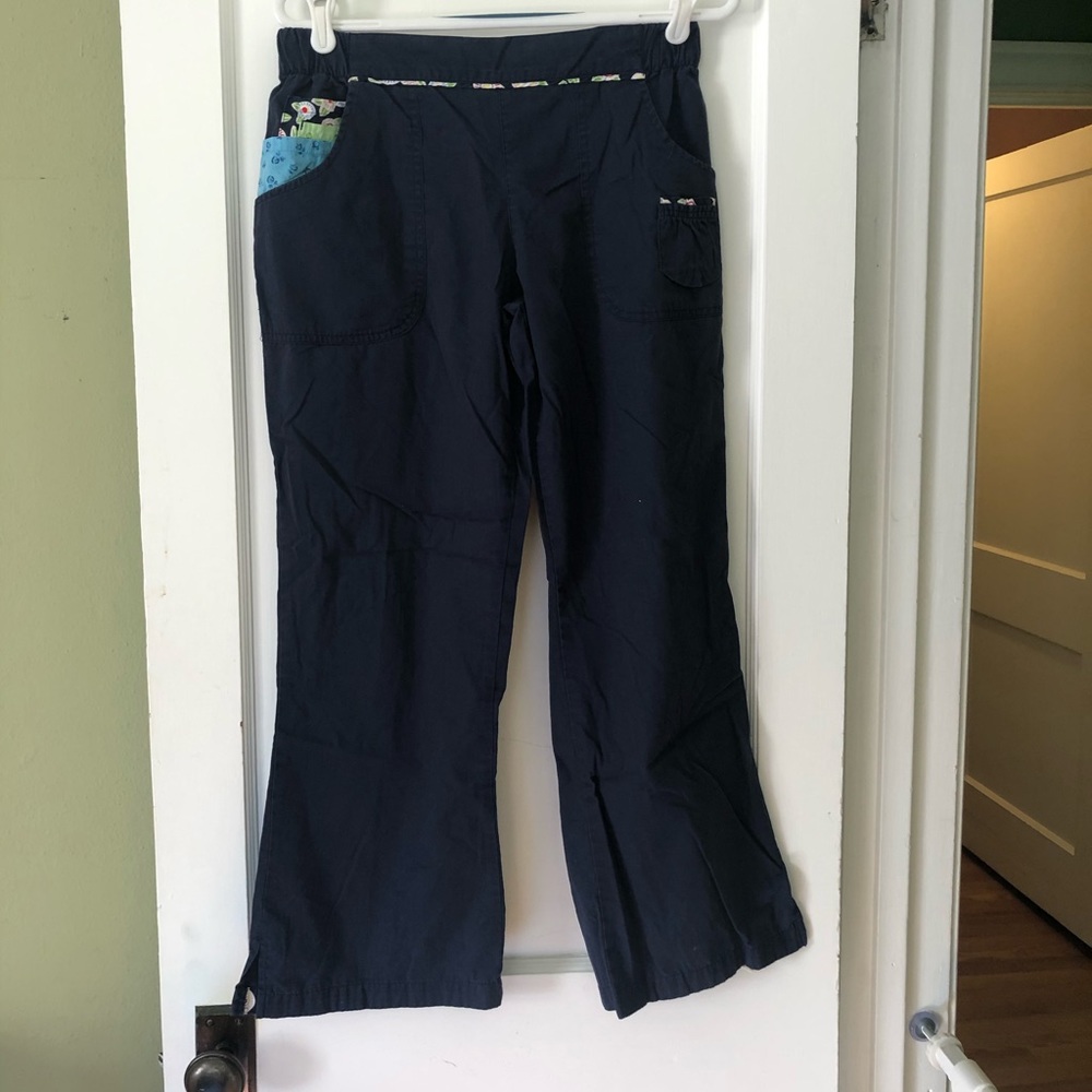 Mary Engelbreit navy scrub pants